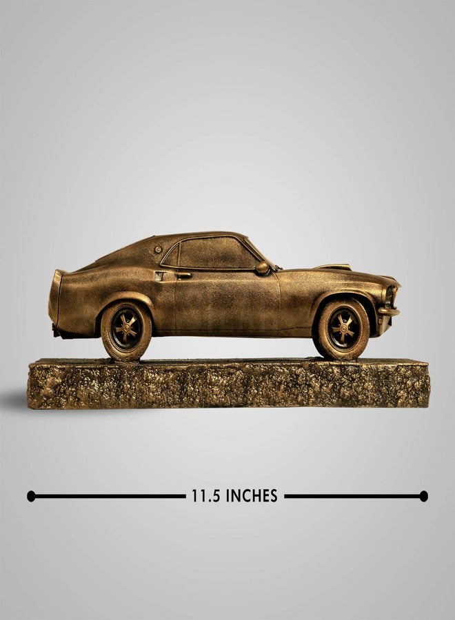 SILAII 1969 Ford Mustang Car Replica Sculpture in Antique Bronze Finish | Collectible Home Décor - Image 2